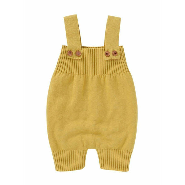 Mustard knit overall (9-18 months)