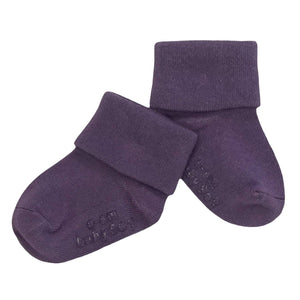 Aubergine stay on socks (Newborn-2 years)