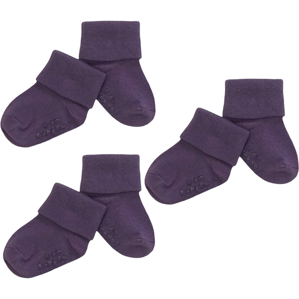 Aubergine stay on socks (Newborn-2 years)