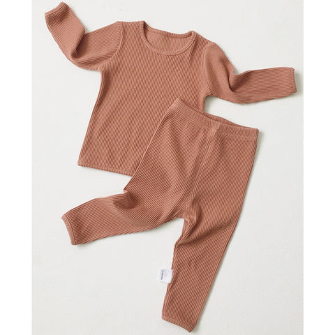 Milk Chocolate Ribbed two piece 2-4years