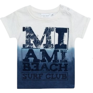 Dip dyed t-shirt with print (3-24 MONTHS)- White