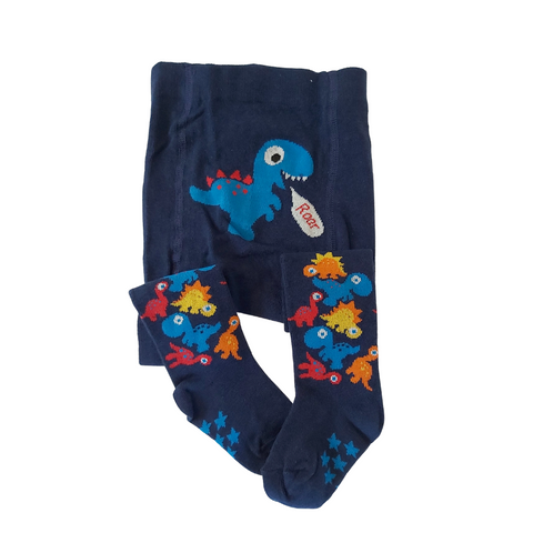 Dinosaur print baby tights (NB-12 months)