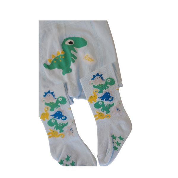 Dinosaur print baby tights (NB-12 months)